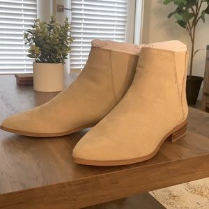 Hermione Taupe Suede Pointed Toe Ankle Booties